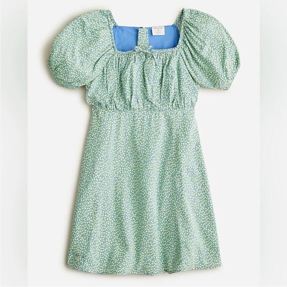 Crewcuts x J. Crew Mini Floral Print Puff Sleeve Dress NWT Sz 16 - Picture 1 of 9